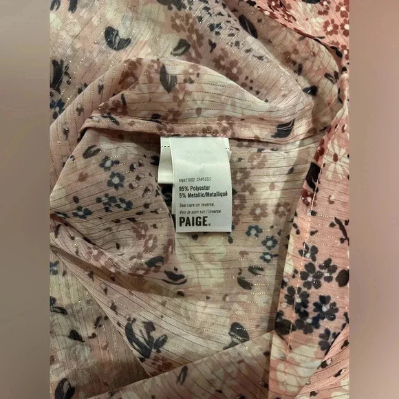 NWOT PAIGE Ilara Floral Ruffle Blouse / Size Medium / - Picture 8 of 10